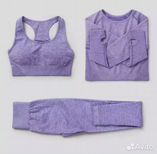 Новый бесшовный фитнес костюм