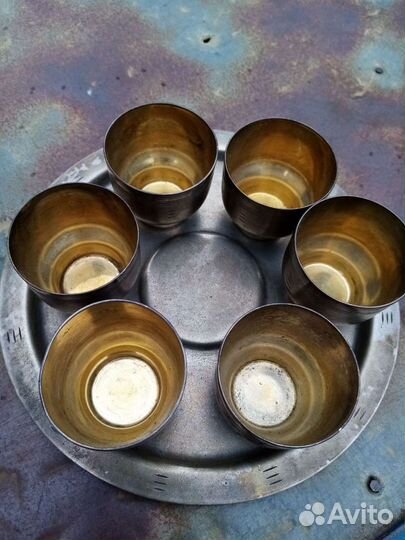 Набор стопок мельхиор