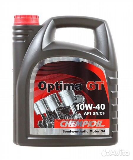 10W-40 Optima GT SN/CF, A3/B4, 4л (полусинт