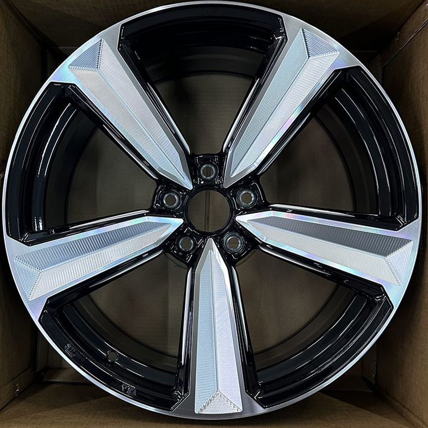 Диски KoKo Kuture FF534 7.5x17/5x112 D66.45 ET38 Gloss Black Face+Milling Window литой