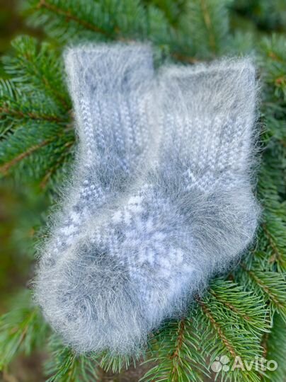 Носки теплые пуховые детские 18-19 см