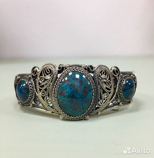 Браслет с хризоколлой