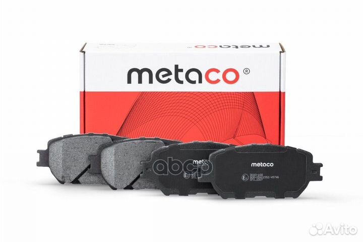 Колодки тормозные передние к-кт '3000-168 metaco