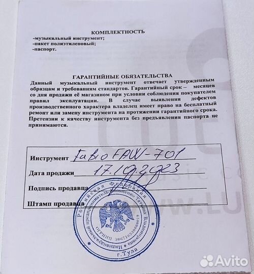 Акустическая гитара Fabio FAW-701