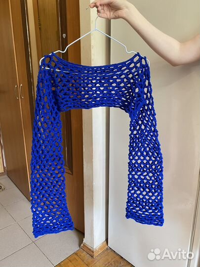 Вязанный топ сетка