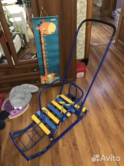 Детские санки с колесами ника