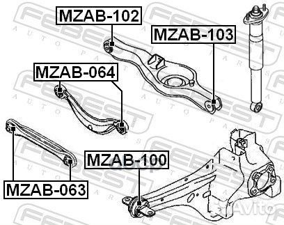 Сайлентблок mzab-102 mzab-102 Febest