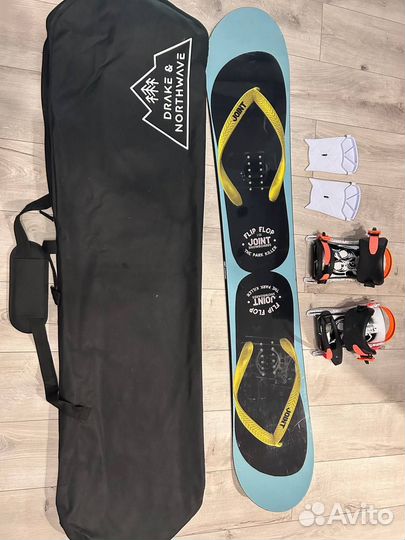 Сноуборд + крепления + чехол