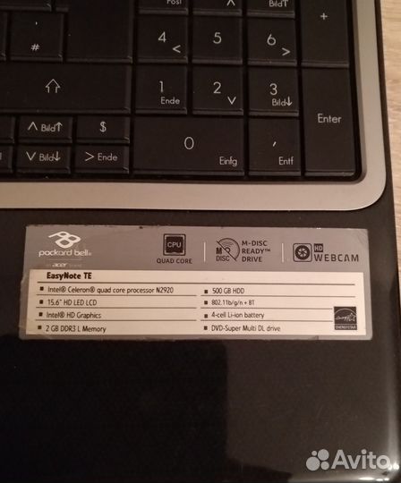 Ноутбук Packard Bell