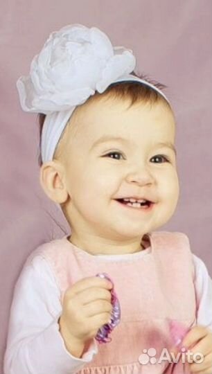 Полоска бант на голову на 1-2 года