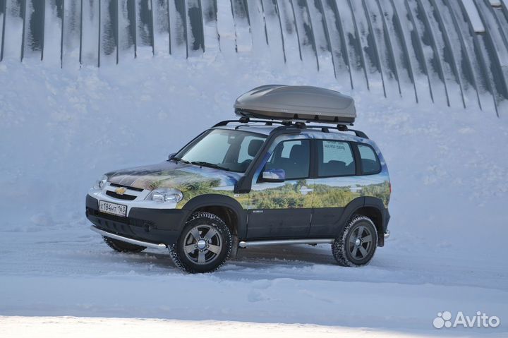 Автобокс багажник на крышу Chevrolet niva (Шевроле