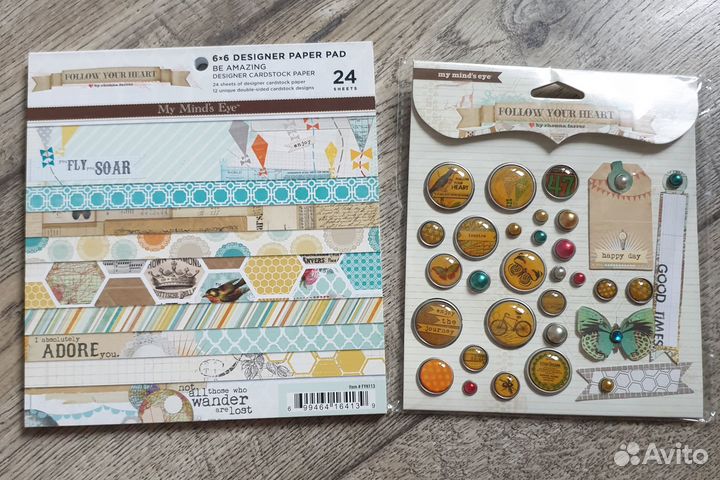 Бумага для скрапбукинга My Mind's Eye с украшениям