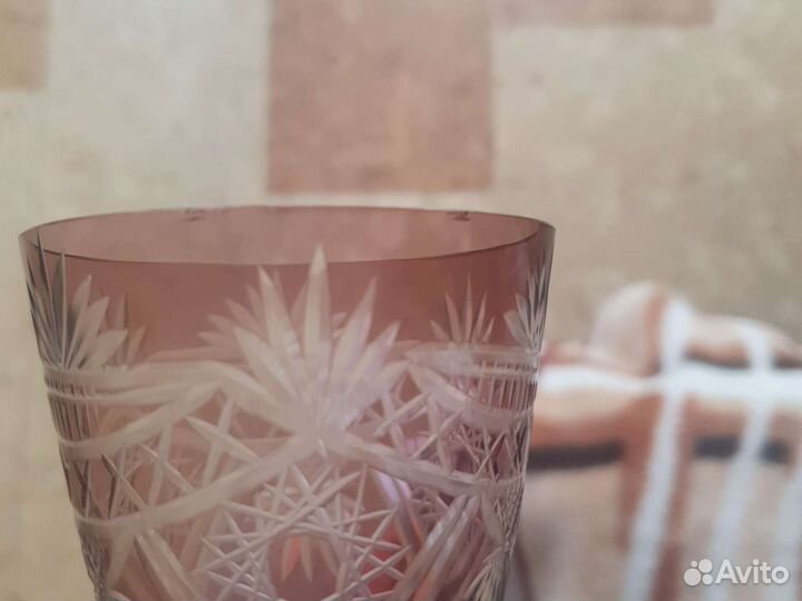 Фужеры хрустальные СССР цветные