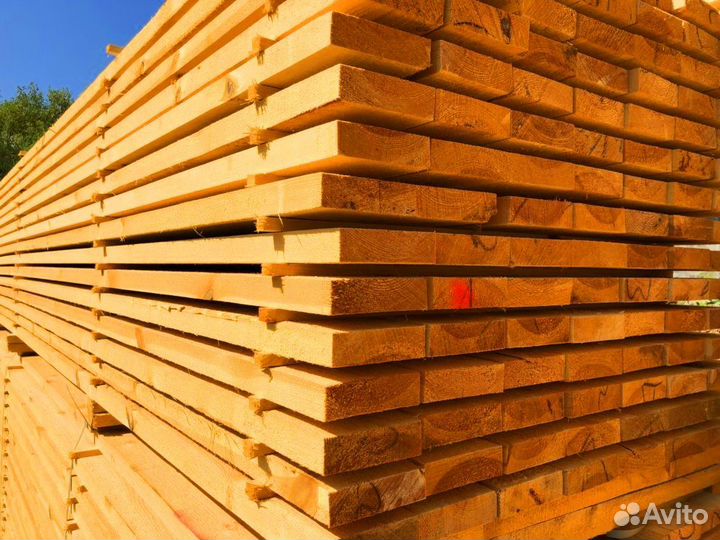 Доска обычная пиленая 50х200х6000 мм, сосна