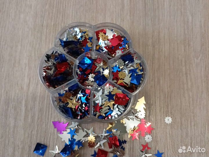 Пайетки пришивные ассорти для рукоделия
