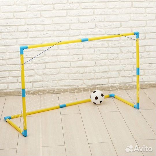 Ворота футбольные «Весёлый футбол» с сеткой, с мяч