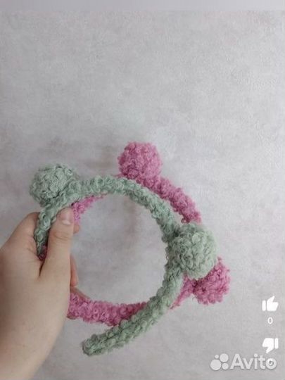 Набор ободков новые (беж/корич, роз/зелен)