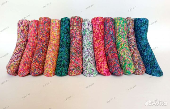 Вязаные хлопковые носки 