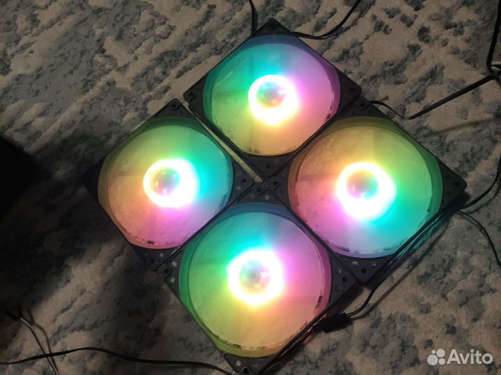 Вентиляторы 120 мм argb 4шт