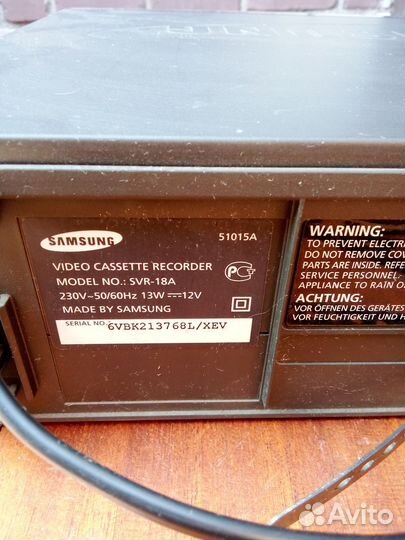 Видеомагнитофон samsung