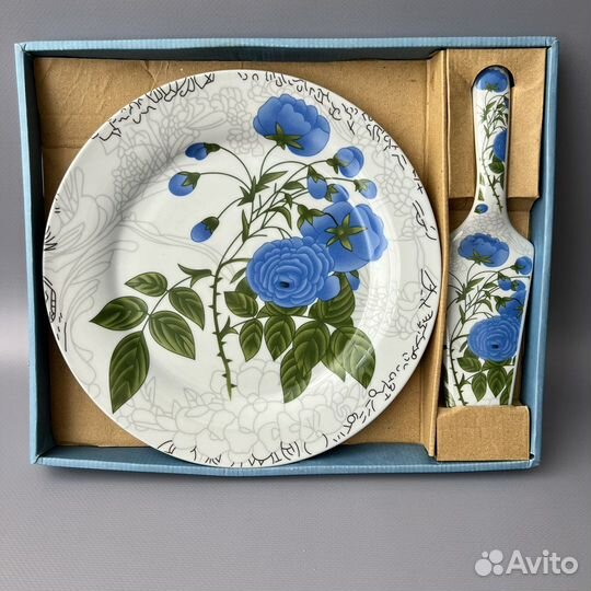 Блюдо для торта, пирога + лопатка, набор керамика