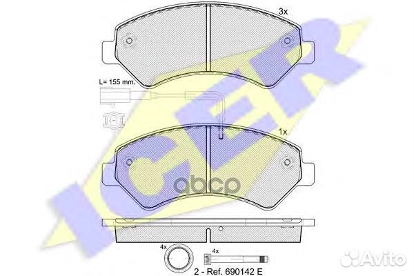 141836 колодки дисковые передние Citroen Jumpe