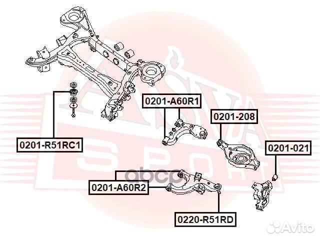 Сайлентблок infiniti FX 0201R51RC1 asva