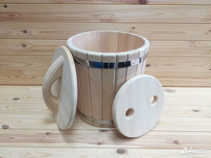 Кадка кедровая с гнетом и крышкой 10 л