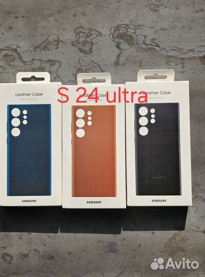 Чехол Leather Case для Samsung galaxy s24 ultra
