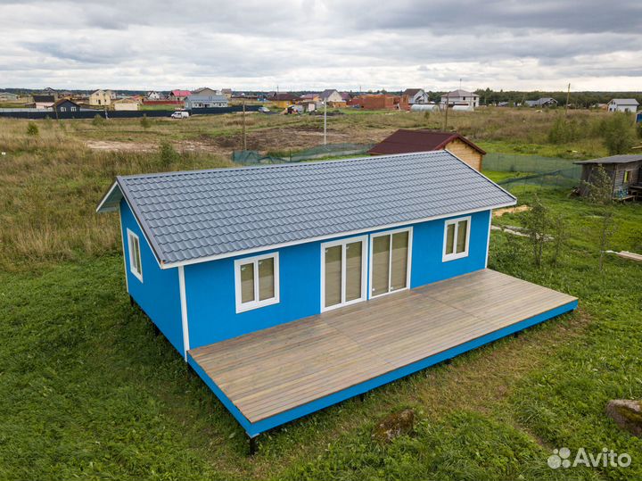 Каркасный дом зимний 72м