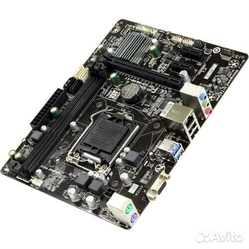 Материнская плата б/у gigabyte GA H81M S1 S1150