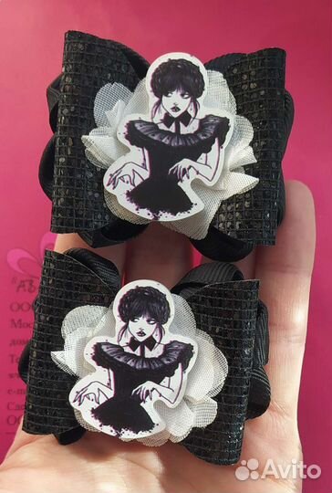 Бантики ручной работы Уэнсдей