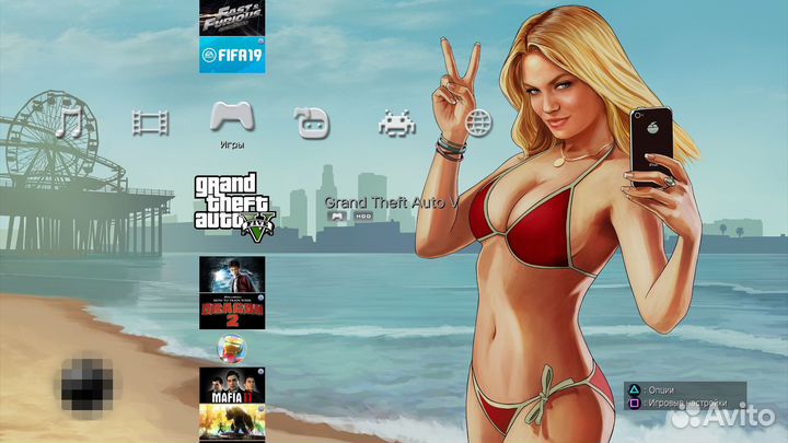 PS3 Slim прошитая +35игр и 2джоя