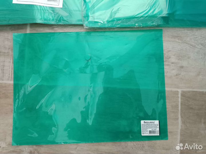 Новые папки конверты с кнопкой формат А4 Brauberg