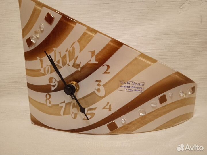 Часы настольные Дизайнерские Стекло. Мурано.Италия