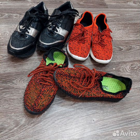 Кроссовки пакетом 3 шт. 38 размер