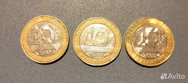Монеты 10 франков Франция