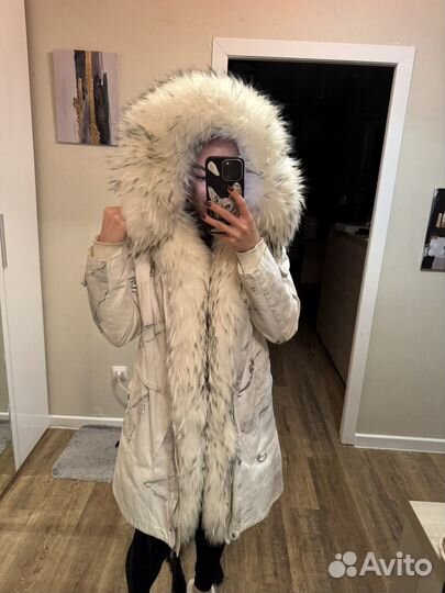 Парка зимняя с натуральным мехом