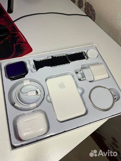 Подарочный набор 6 в 1.watch 8+AirPods3+MagSafe