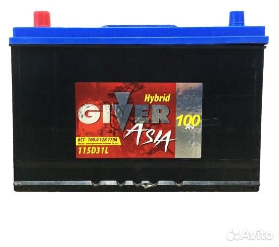 Аккумулятор Гивер Азия 100 Ампер часов 115D31R