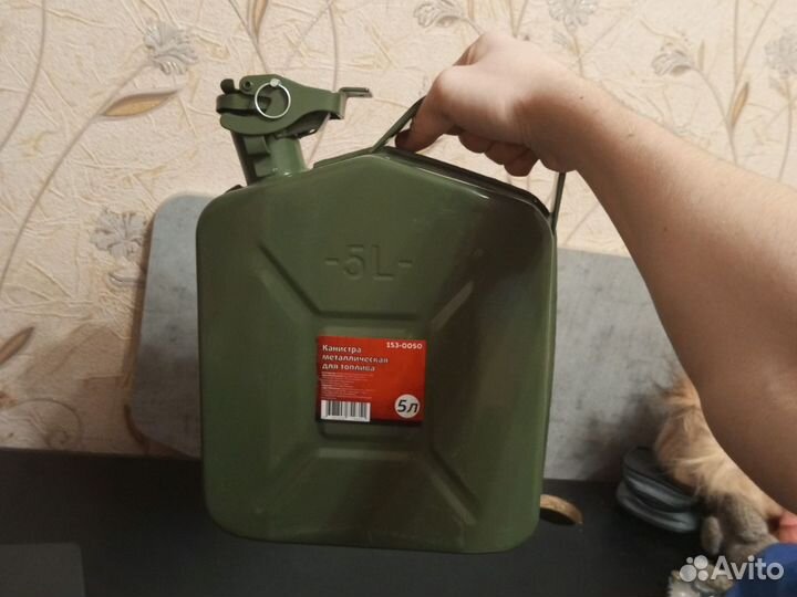 Канистра металлическая для топлива, 5 литров