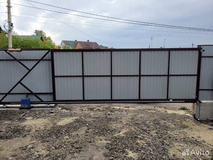 Откатные ворота от каркаса до монтажа