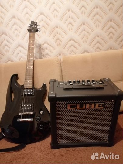 Электрогитара cort м200 и комбоуселитель