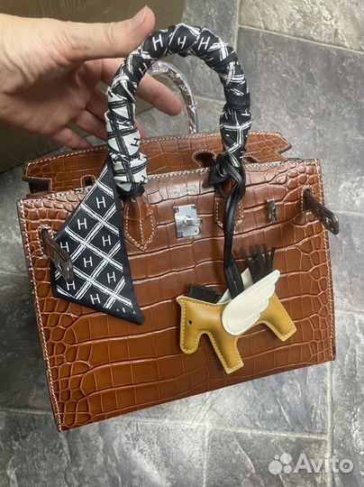 Сумка hermes birkin 25 croco ручная работа