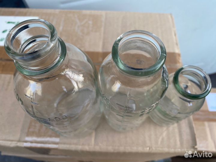 Бутылка стеклянная для физрастворов мерная