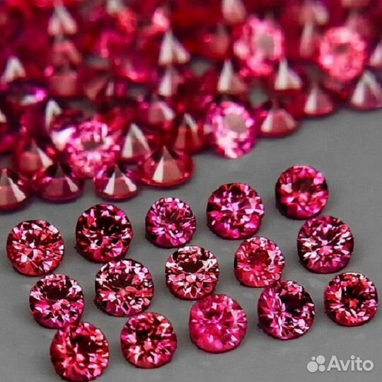 Рубин натуральный 0,91Ct 1,2мм 100шт VVS Мозамбик