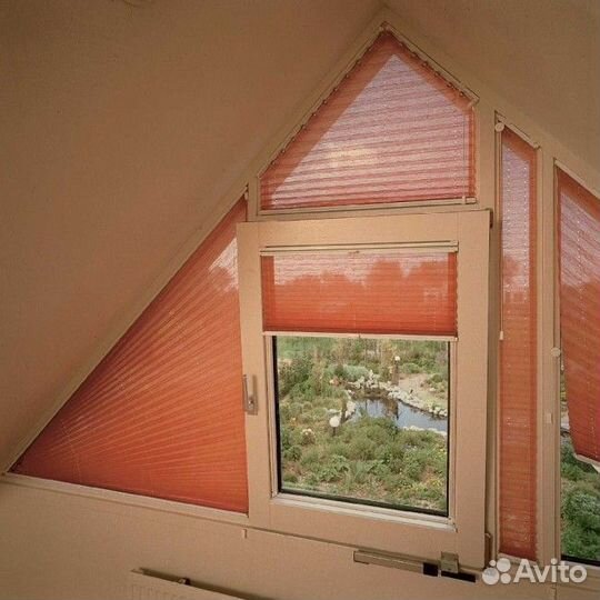 Шторы плиссе на пластиковые окна, мансарды