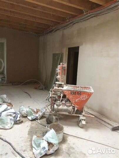 Штукатурка стен механическая машинная