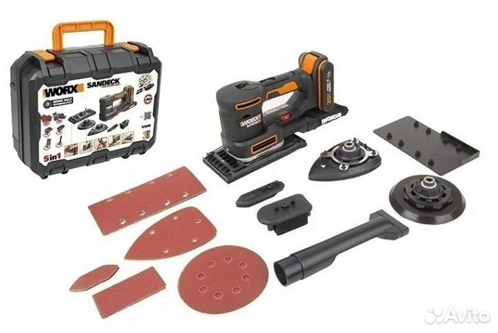 Акк виброшлифмашина worx WX820