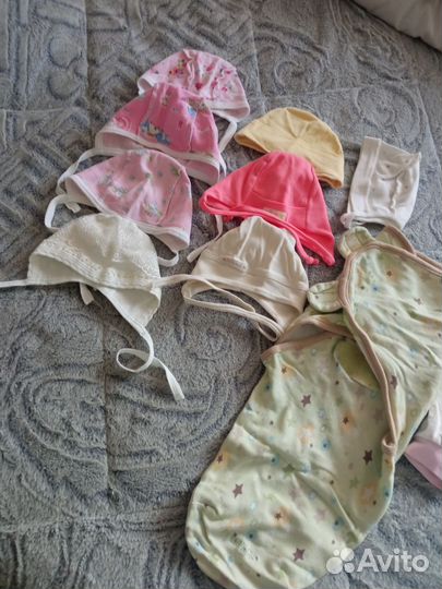 Платье боди для девочки шапочки с 0 до 68 размера